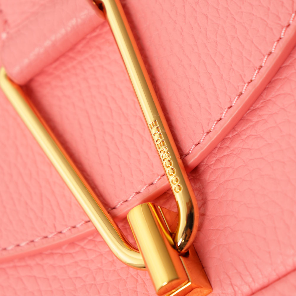 COCCINELLE Damenhandtasche mit Schultergurt aus Leder Himma Line Hyper Pink Farbe Kleine Größe