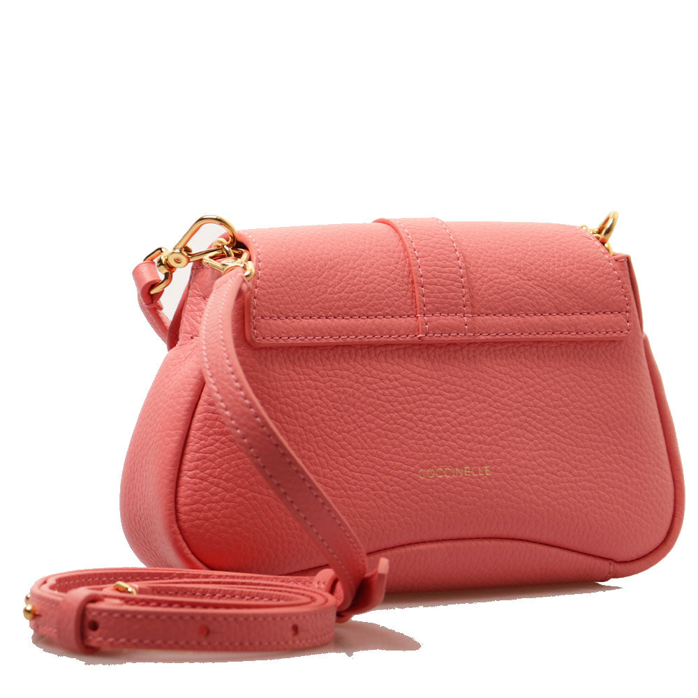 COCCINELLE Damenhandtasche mit Schultergurt aus Leder Himma Line Hyper Pink Farbe Kleine Größe