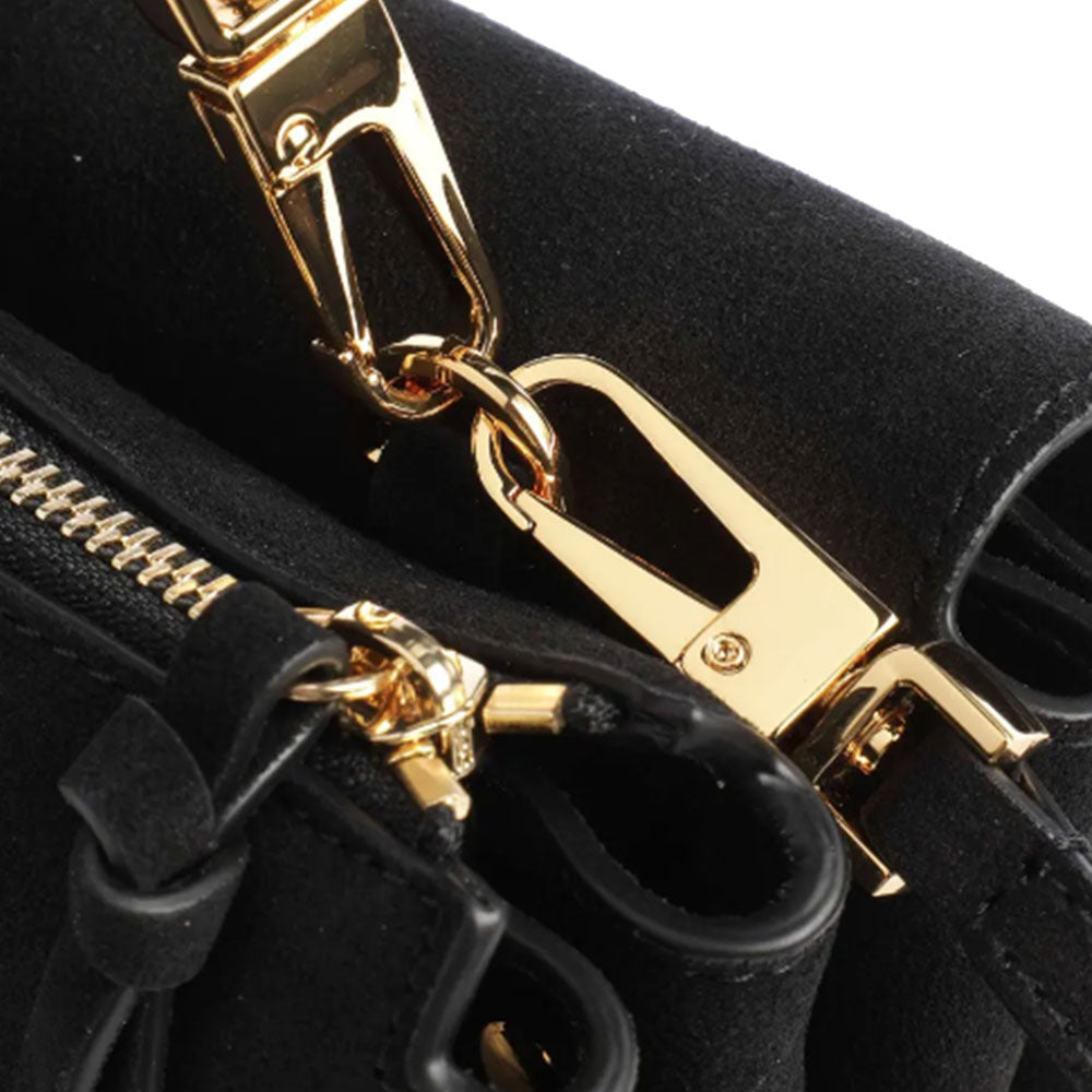 COCCINELLE ARLETTIS LINIE
Damenhandtasche mit Schultergurt aus Wildleder in Schwarz