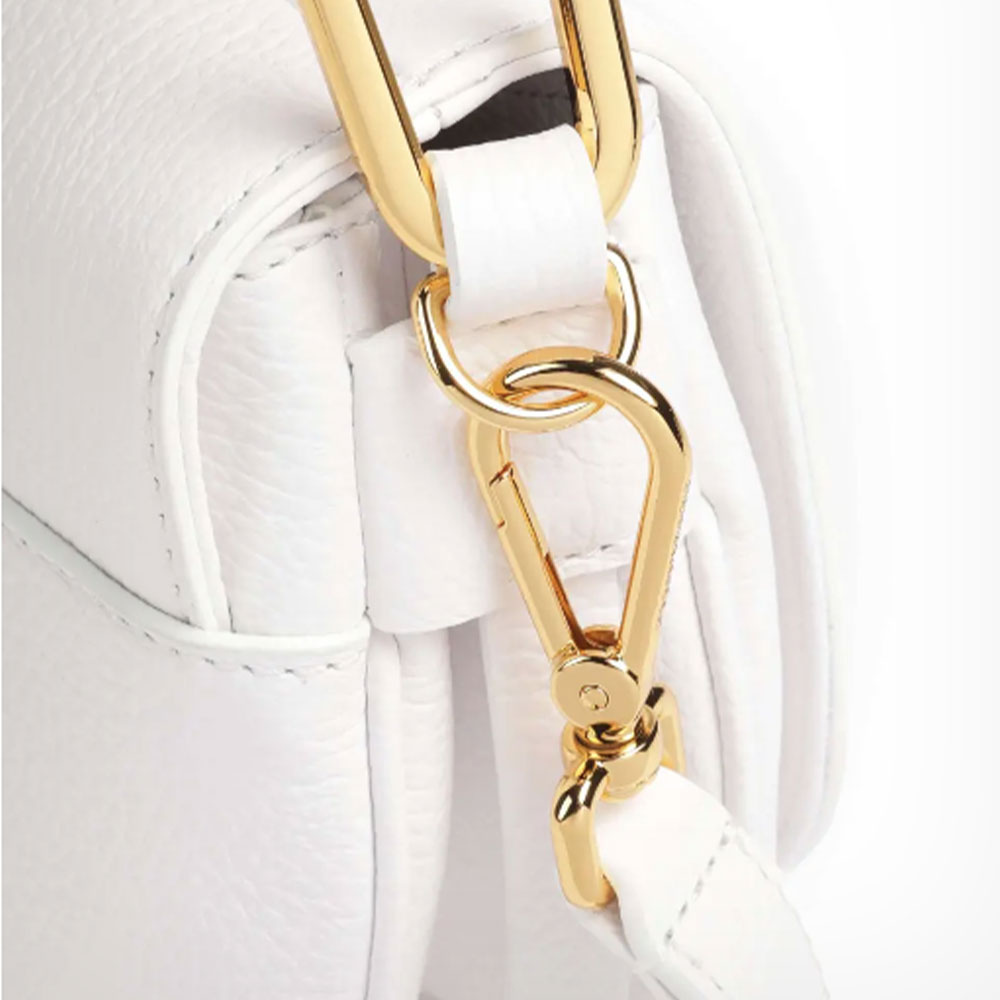 Borsa Donna a Mano con Tracolla COCCINELLE linea Magie Soft Medium in Pelle colore Brillant White