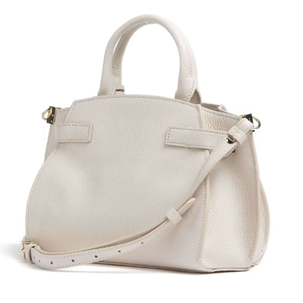 Borsa Donna a Mano COCCINELLE Linea Klichè in Pelle Lambskin White Misura Small