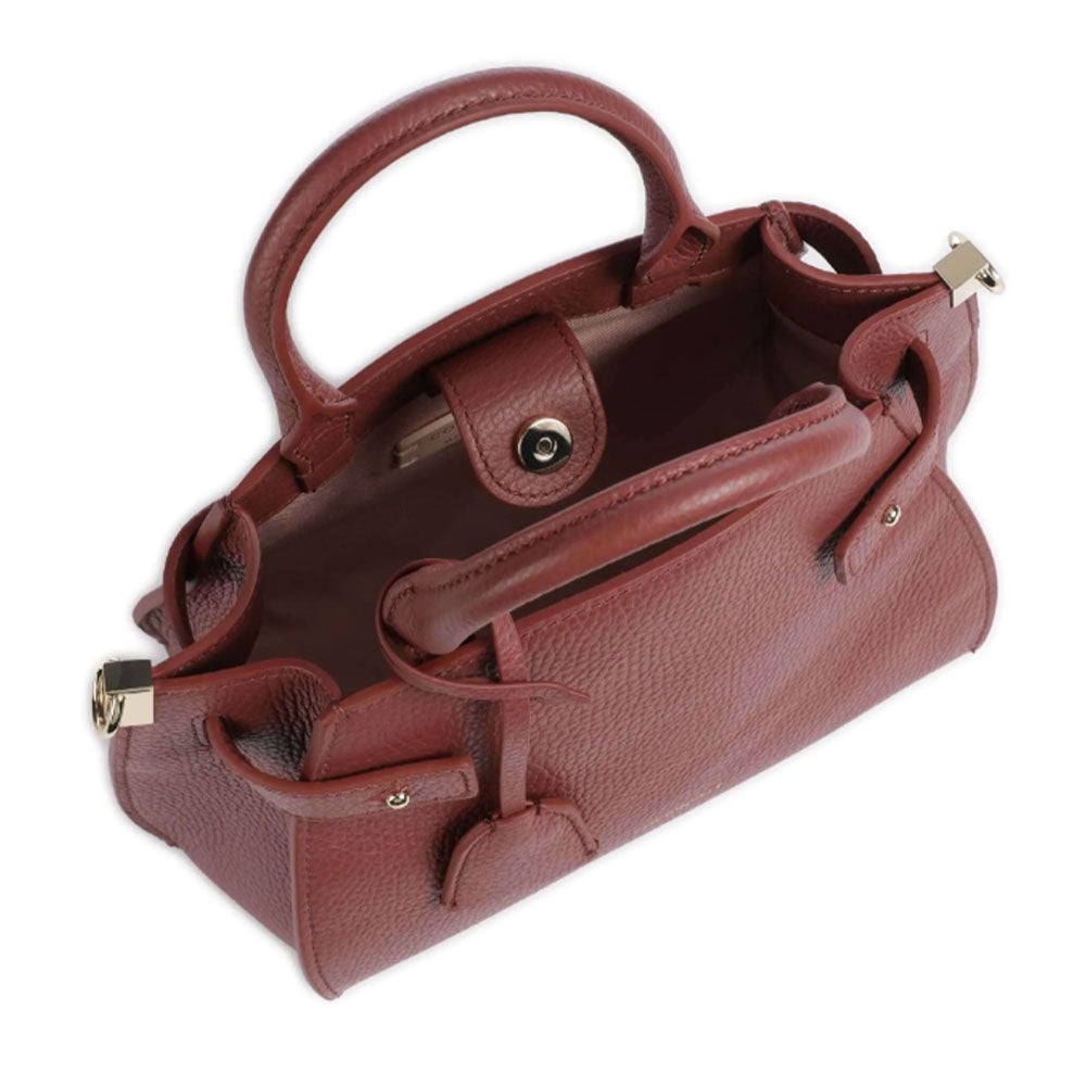Borsa Donna a Mano COCCINELLE Linea Klichè in Pelle Brandy Misura Small
