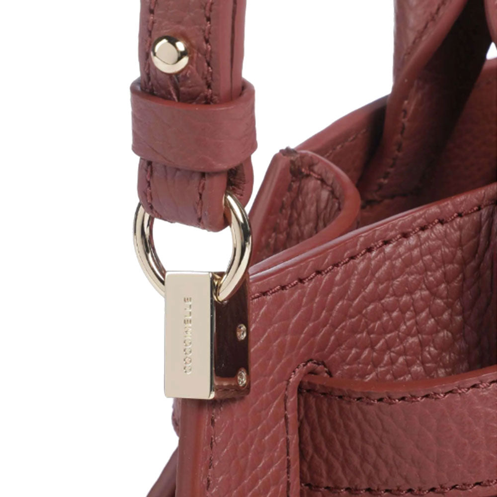Borsa Donna a Mano COCCINELLE Linea Klichè in Pelle Brandy Misura Small
