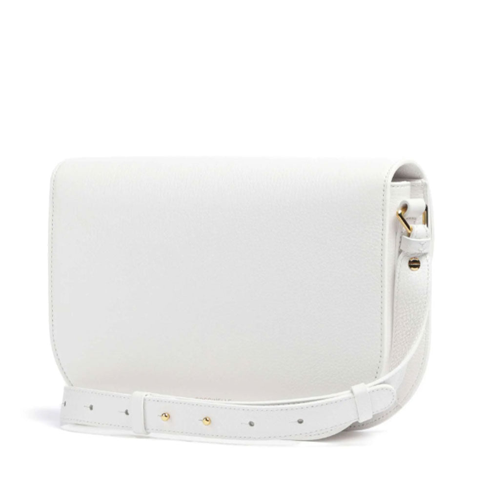 Borsa Donna a Tracolla COCCINELLE in Pelle Brillant White linea Dew Medium