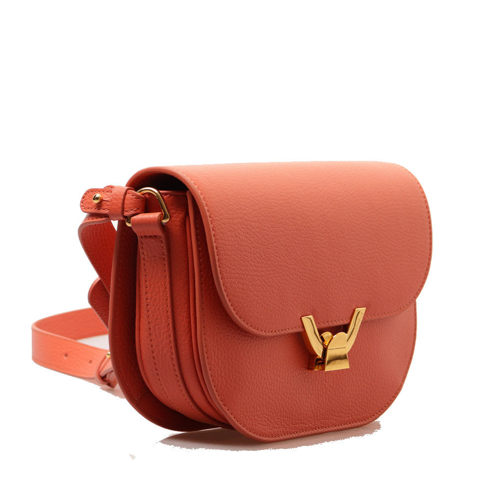 COCCINELLE Damen Umhängetasche aus Grenadine Red Leder Dew Small Line