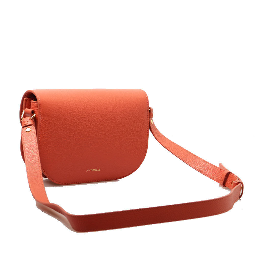 COCCINELLE Damen Umhängetasche aus Grenadine Red Leder Dew Small Line
