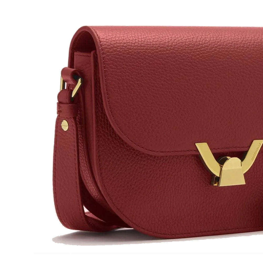 Borsa Donna a Tracolla COCCINELLE in Pelle Brandy linea Dew Small