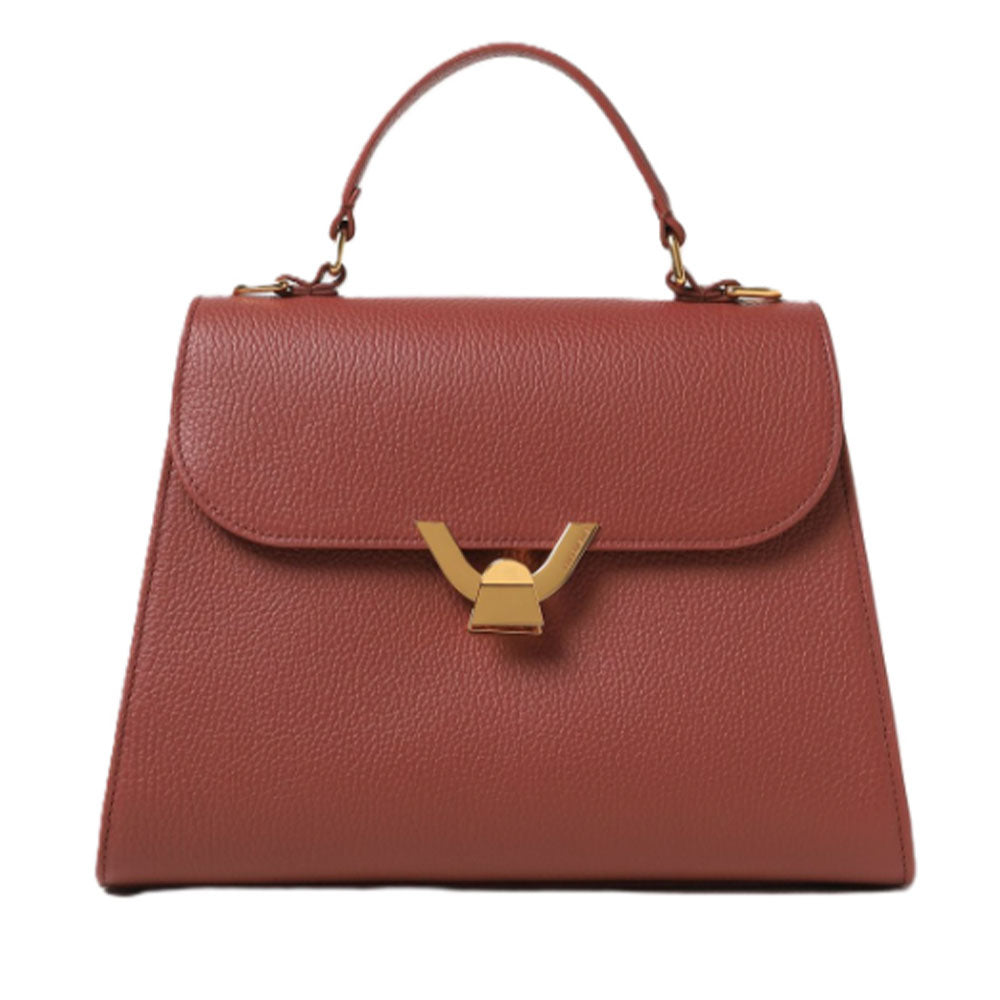 Borsa Donna a Mano COCCINELLE in Pelle Brandy linea Dew Misura Media