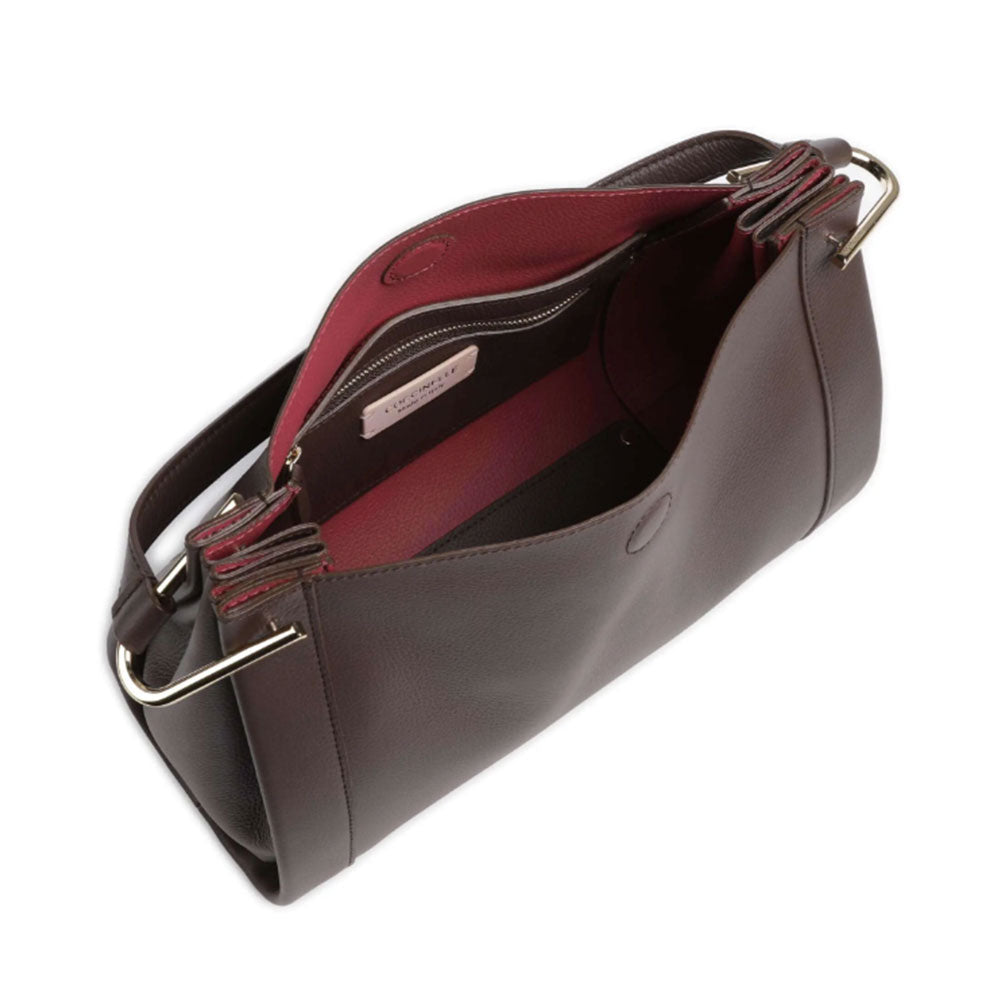 Borsa Donna a Mano COCCINELLE in Pelle Linea Wallace colore Fondant Brown - Rosewood
