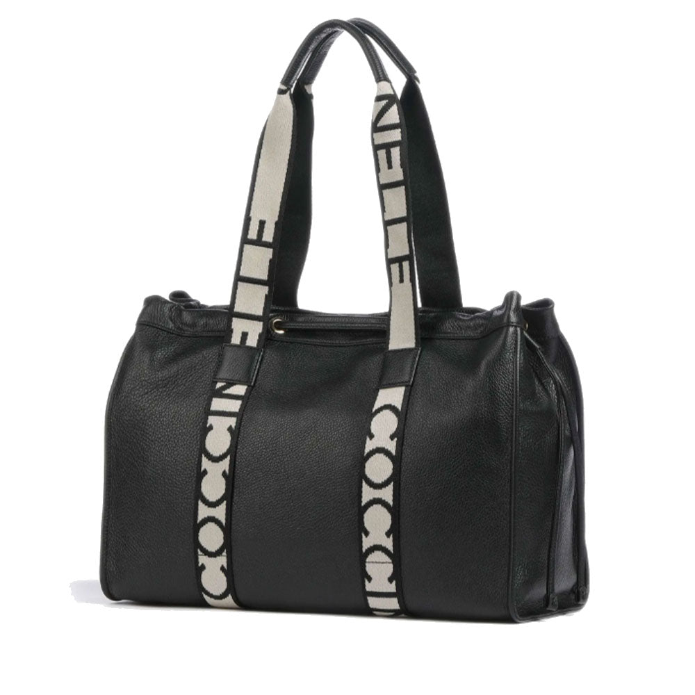 Borsa Donna a Spalla COCCINELLE in Pelle Linea 2Day Signature Large colore Nero