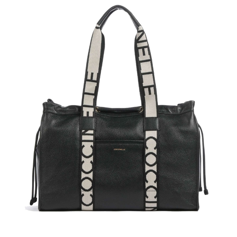 Borsa Donna a Spalla COCCINELLE in Pelle Linea 2Day Signature Large colore Nero