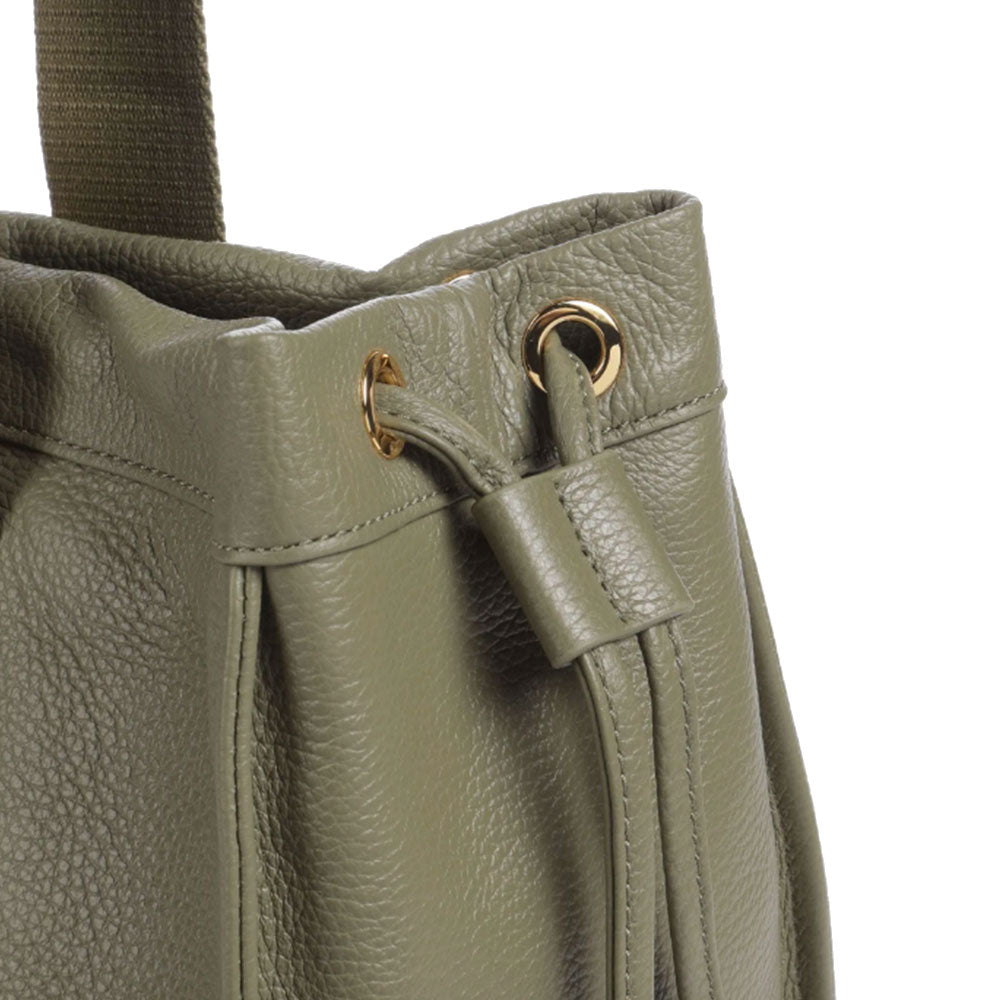 Borsa Donna a Spalla COCCINELLE in Pelle Linea 2Day Signature Large colore Laurel Green