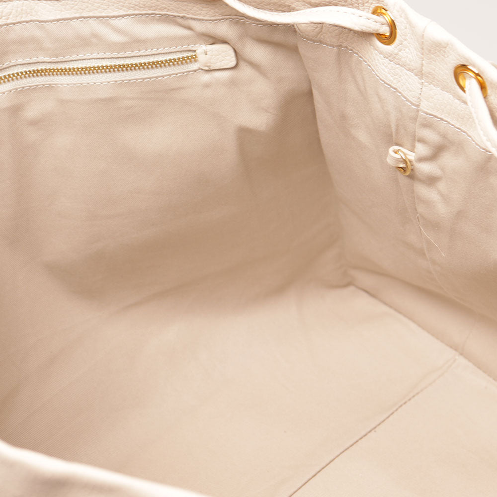 Borsa Donna a Spalla COCCINELLE in Pelle Linea 2Day Signature Large colore Lambskin White