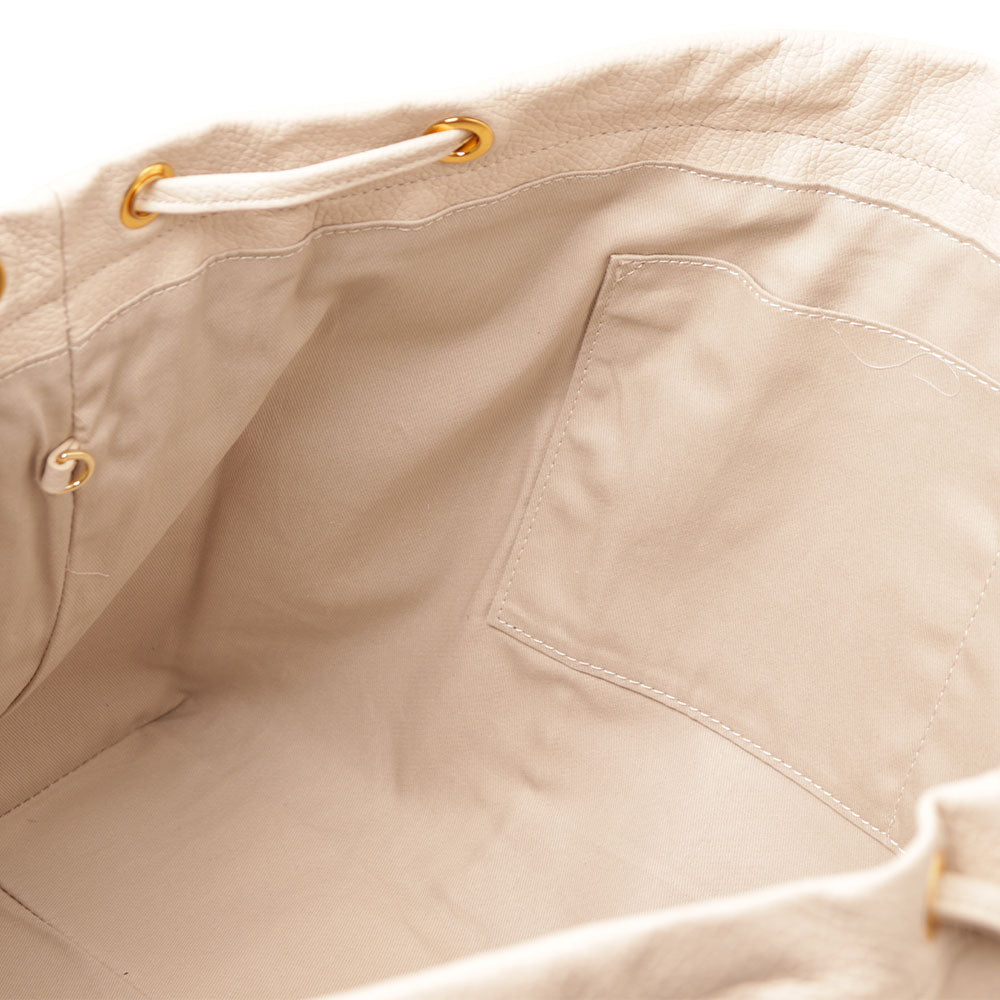 Borsa Donna a Spalla COCCINELLE in Pelle Linea 2Day Signature Large colore Lambskin White