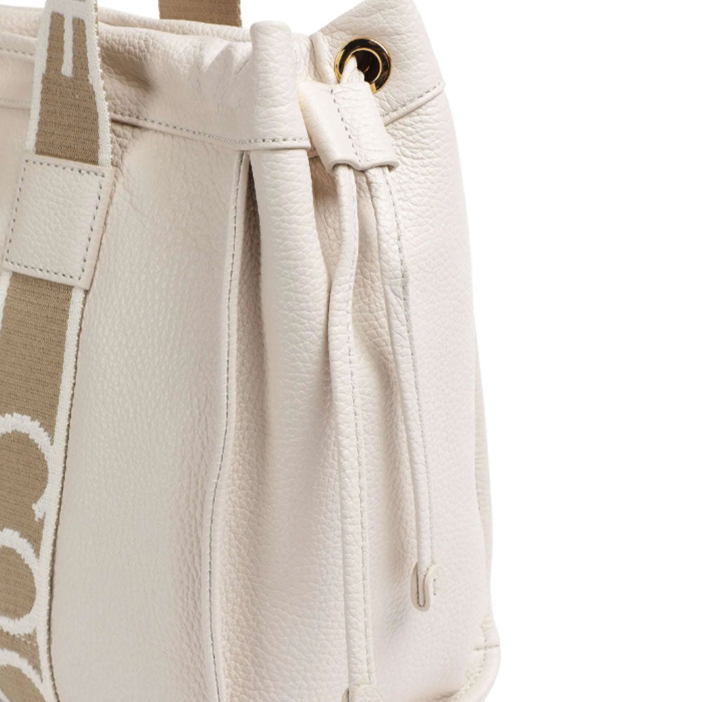 Borsa Donna a Spalla COCCINELLE in Pelle Linea 2Day Signature Medium colore Lambskin White