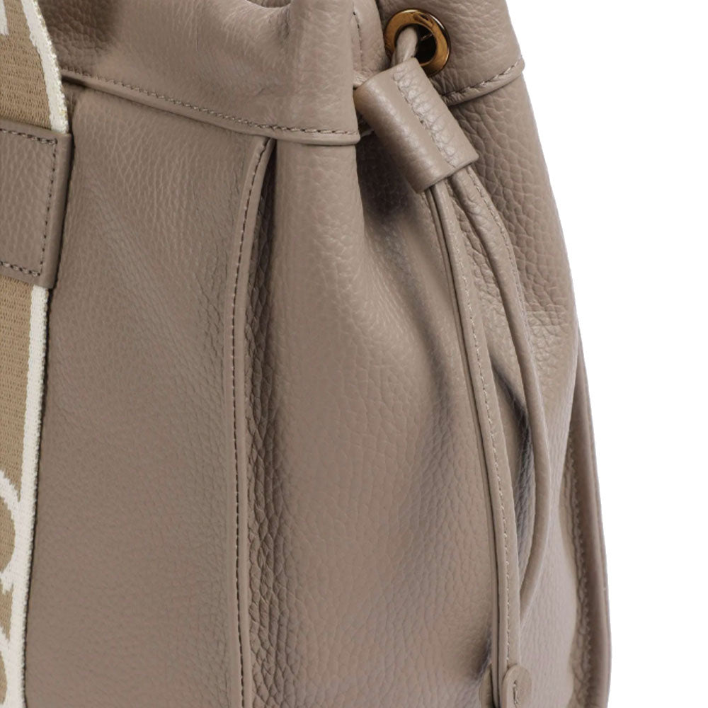 COCCINELLE Damen-Umhängetasche aus Leder, 2Day Signature Medium Line, Farbe Warm Taupe