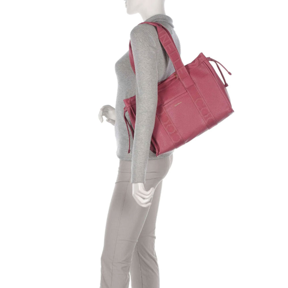 COCCINELLE Damen-Umhängetasche aus Leder, 2Day Signature Medium Line, Farbe Palisander