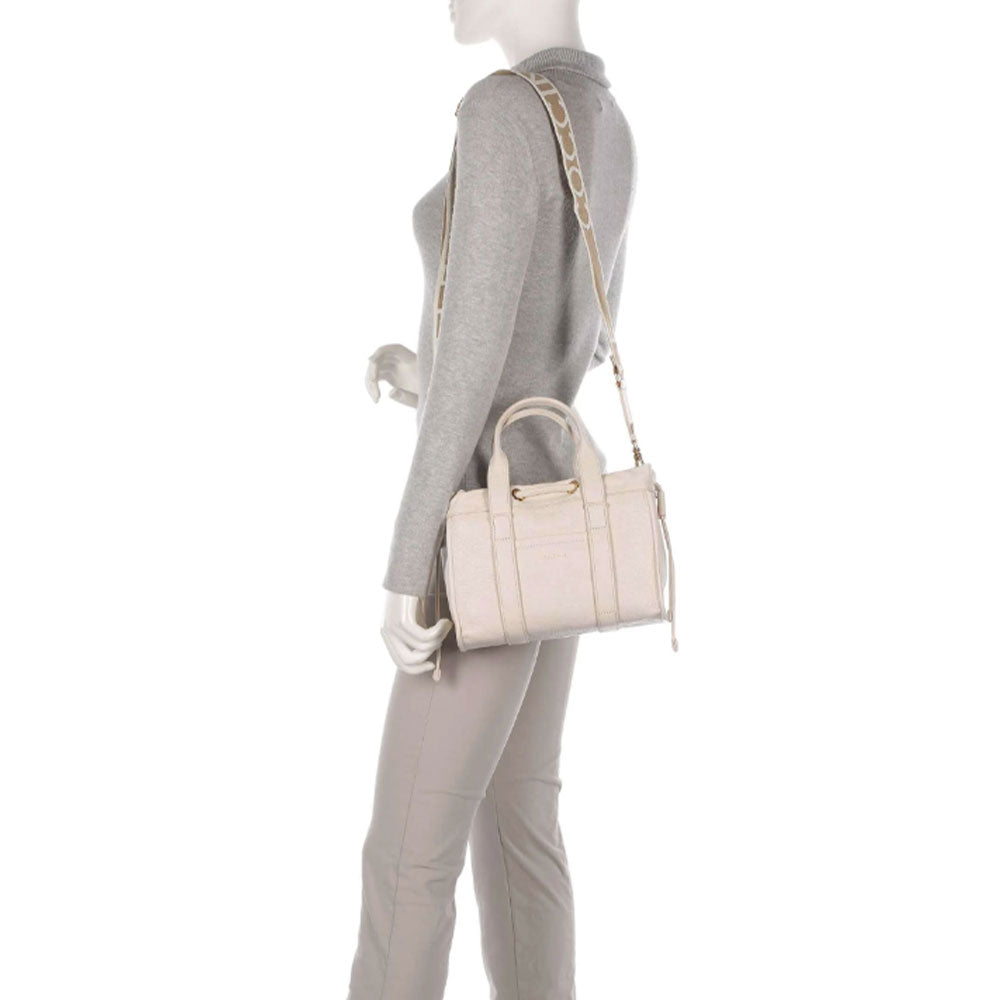 Borsa Donna a Mano COCCINELLE in Pelle Linea 2Day Signature colore Lambskin White