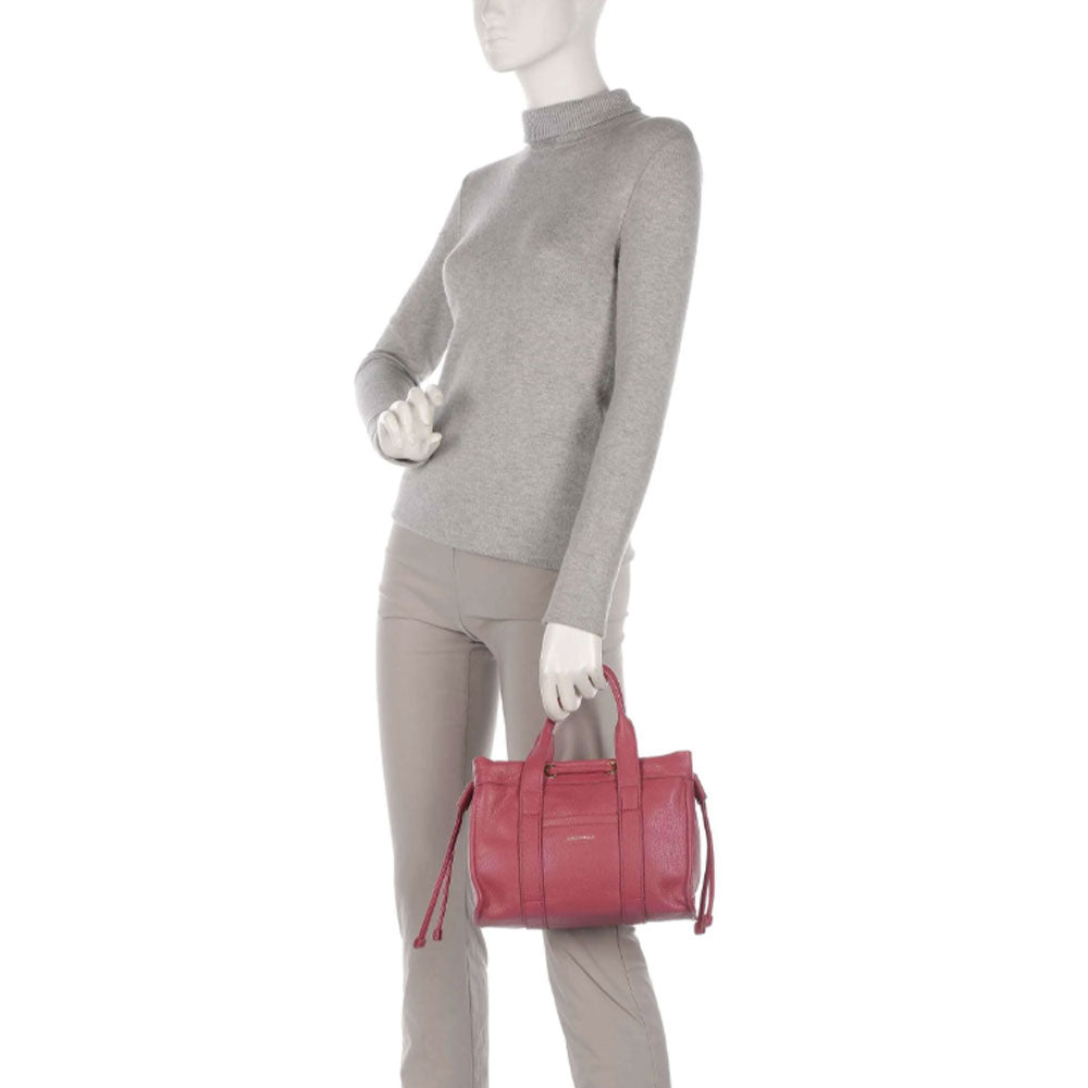 Borsa Donna a Mano COCCINELLE in Pelle Linea 2Day Signature colore Rosewood
