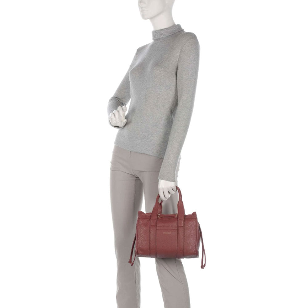 Borsa Donna a Mano COCCINELLE in Pelle Linea 2Day Signature colore Brandy