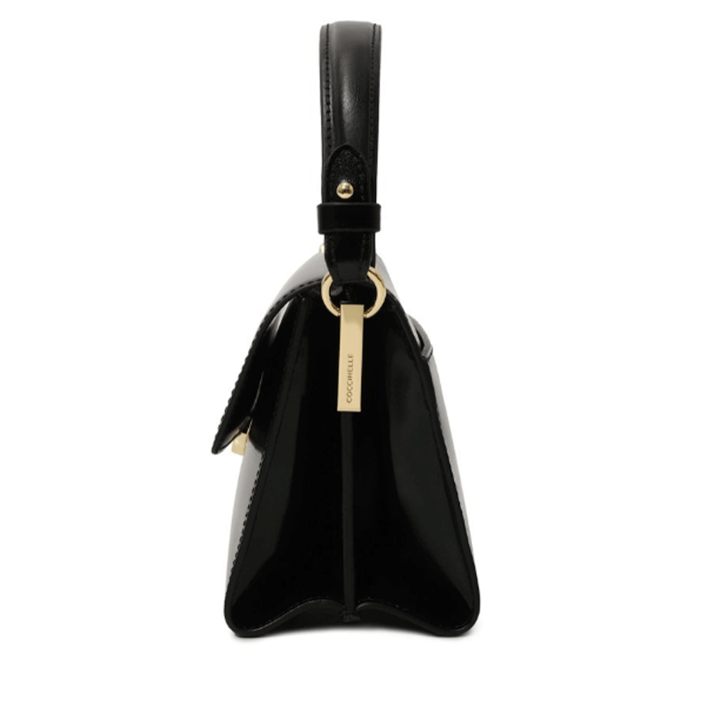 Borsa Donna a Mano con Tracolla COCCINELLE in Pelle Liscia linea Binxie colore Nero