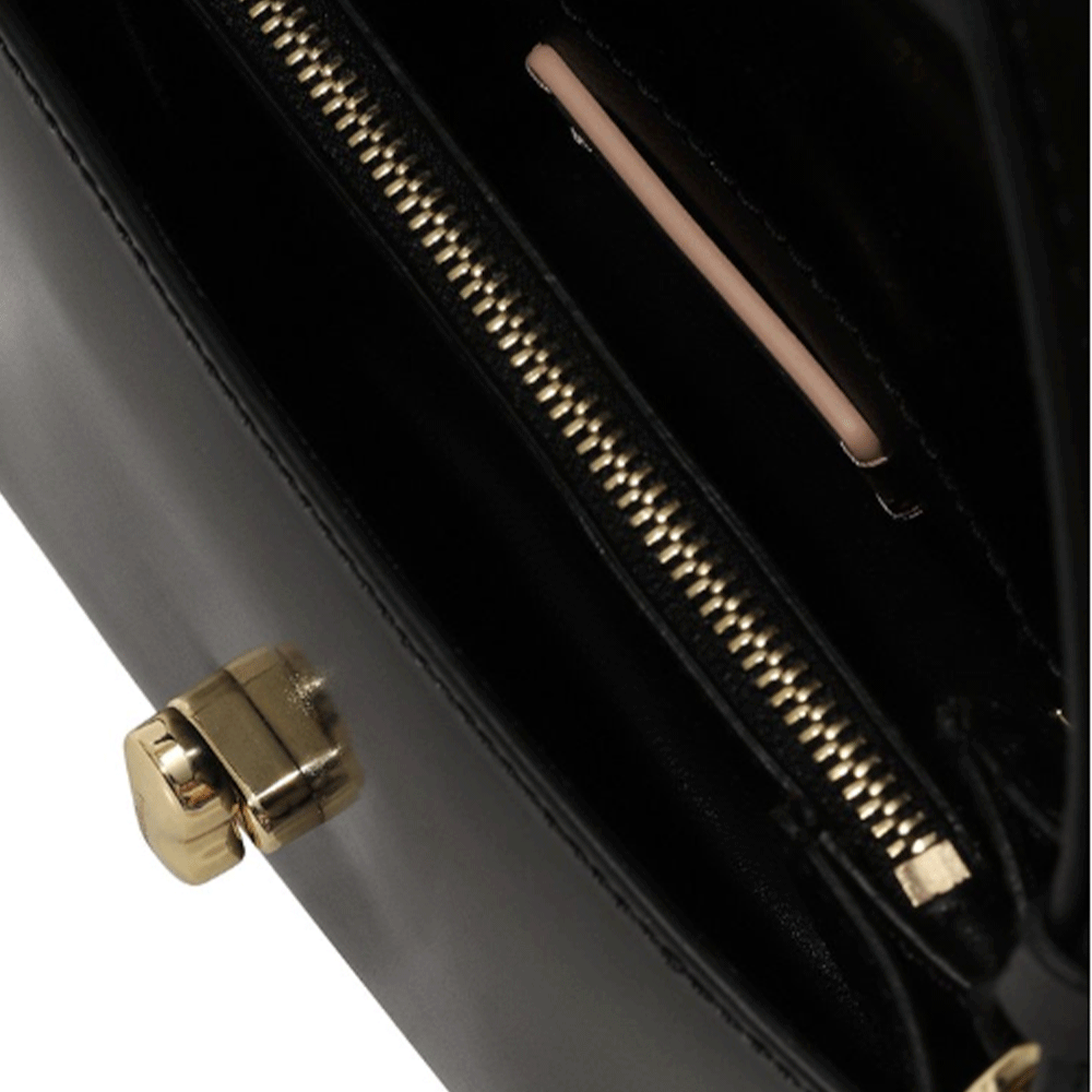 Borsa Donna a Mano con Tracolla COCCINELLE in Pelle Liscia linea Binxie colore Nero