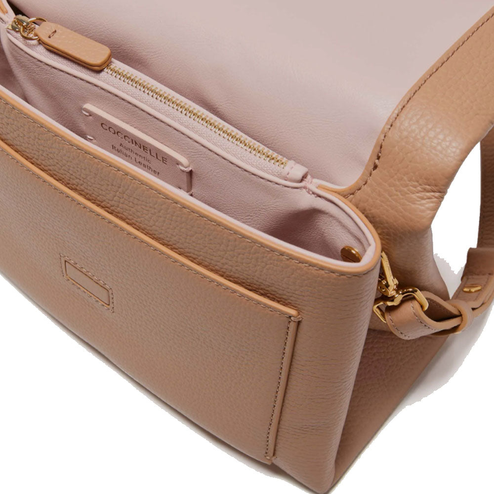 Borsa Donna a Tracolla COCCINELLE in Pelle Linea Dorian colore Skin