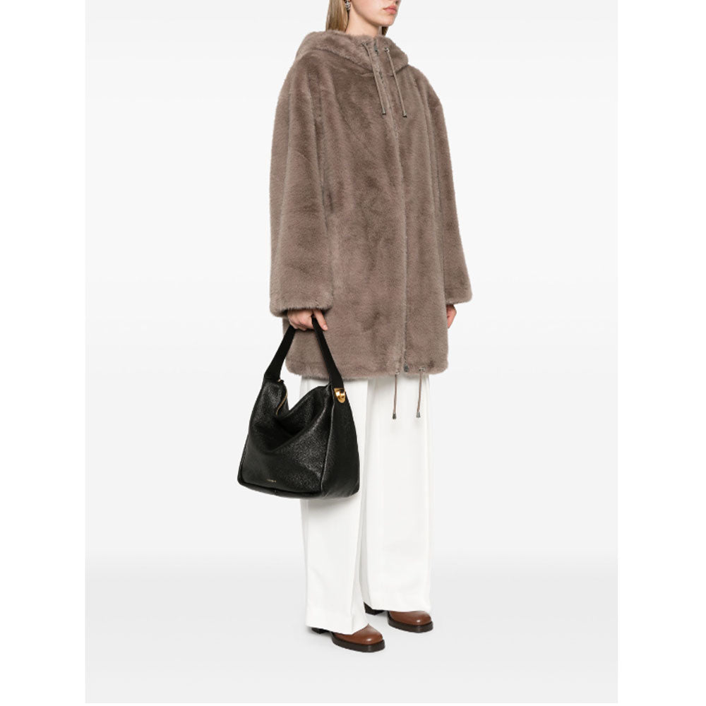 Borsa Hobo COCCINELLE in Pelle Linea Oliver colore Warm Taupe