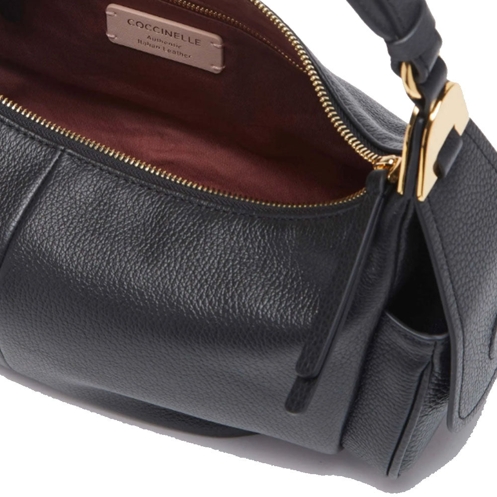 Borsa Donna a Spalla COCCINELLE in Pelle Colore Nero linea Campus Large
