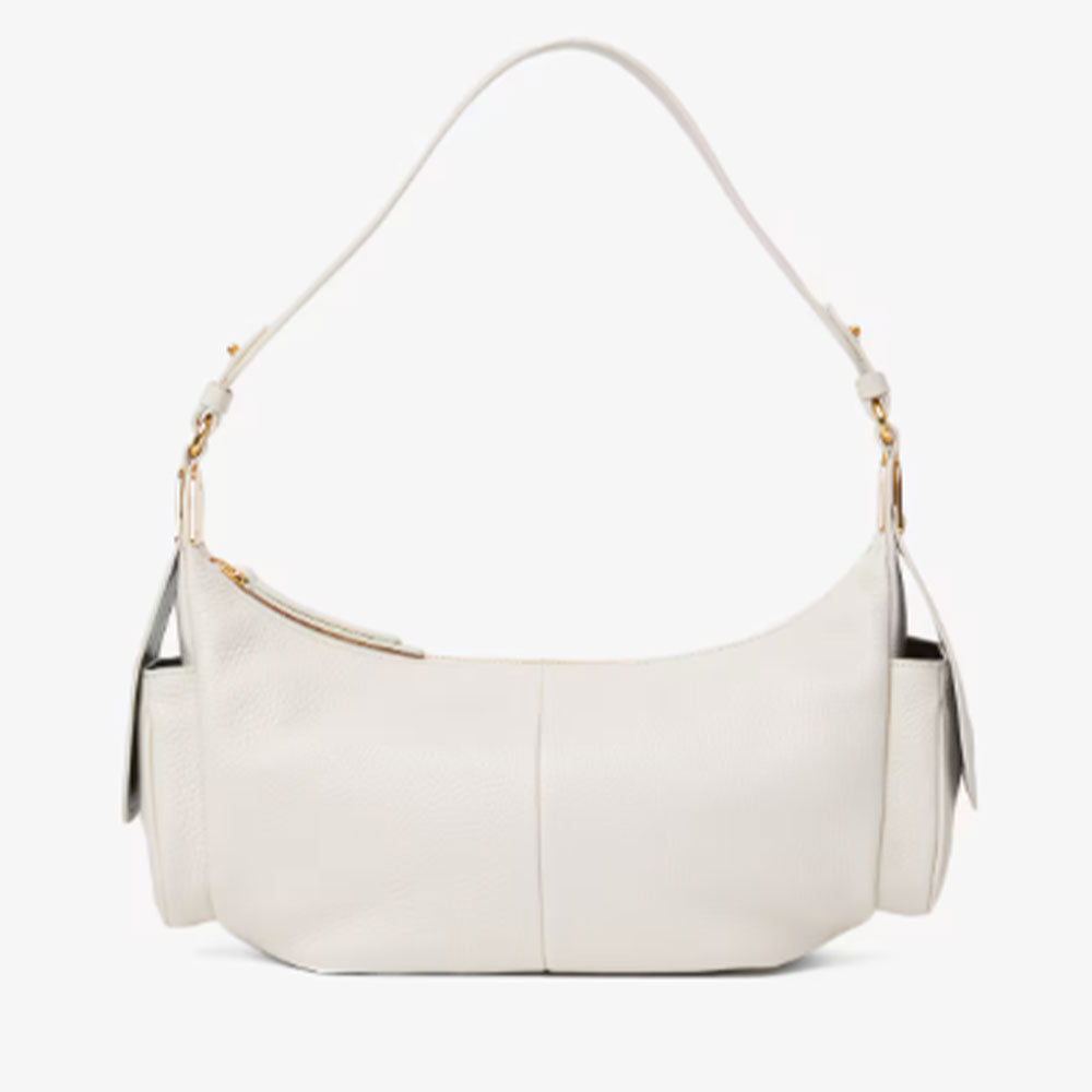 Borsa Donna a Spalla COCCINELLE in Pelle Colore Lambskin White linea Campus Large