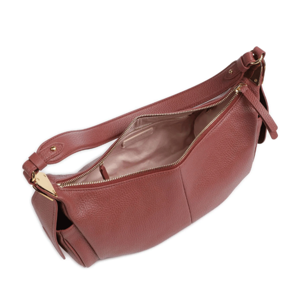 Borsa Donna a Spalla COCCINELLE in Pelle Colore Brandy linea Campus Large
