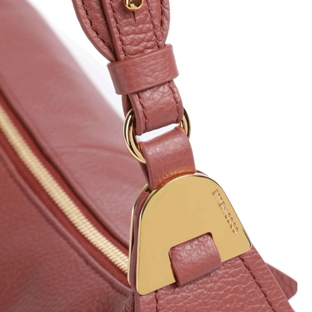 Borsa Donna a Spalla COCCINELLE in Pelle Colore Brandy linea Campus Large