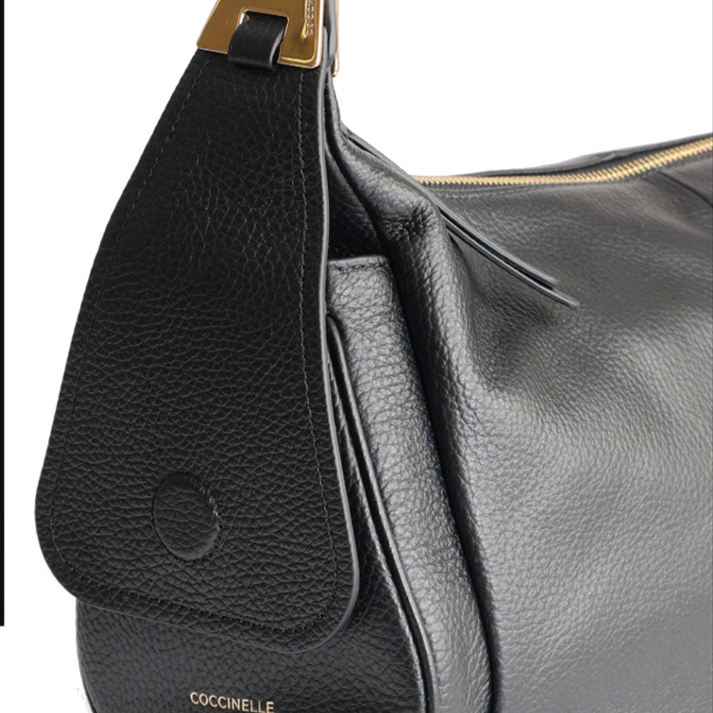 Borsa Donna a Spalla COCCINELLE in Pelle Colore Nero linea Campus