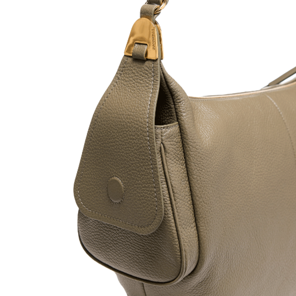 Borsa Donna a Spalla COCCINELLE in Pelle Colore Laurel Green linea Campus