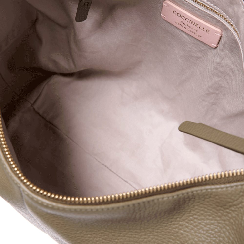 Borsa Donna a Spalla COCCINELLE in Pelle Colore Laurel Green linea Campus