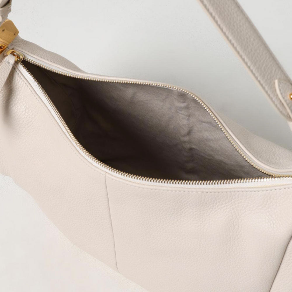 Borsa Donna a Spalla COCCINELLE in Pelle Colore Lambskin White linea Campus