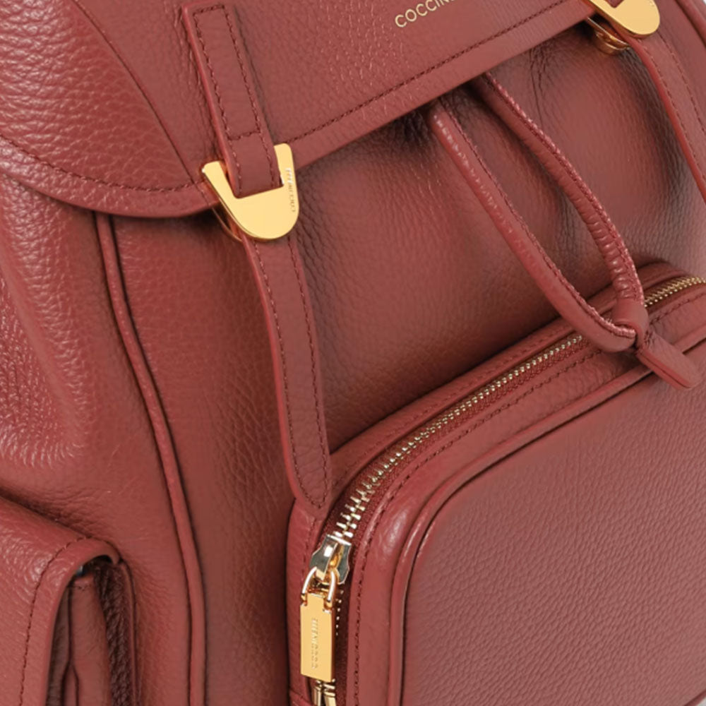 Zaino Piccolo COCCINELLE in Pelle Linea Campus Colore Brandy