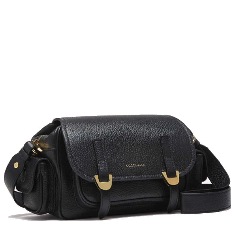 Borsa Donna a Tracolla COCCINELLE in Pelle Colore Nero linea Campus Small