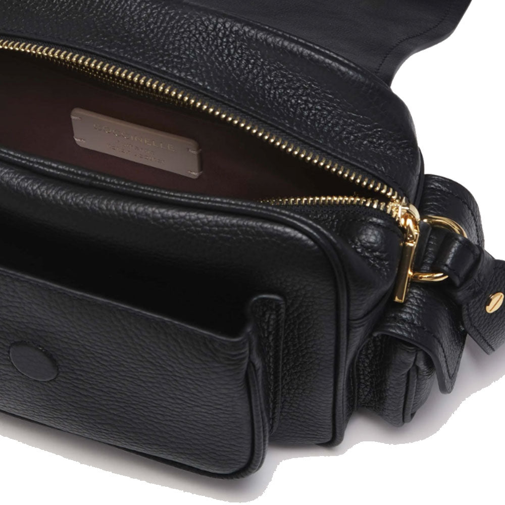 Borsa Donna a Tracolla COCCINELLE in Pelle Colore Nero linea Campus Small