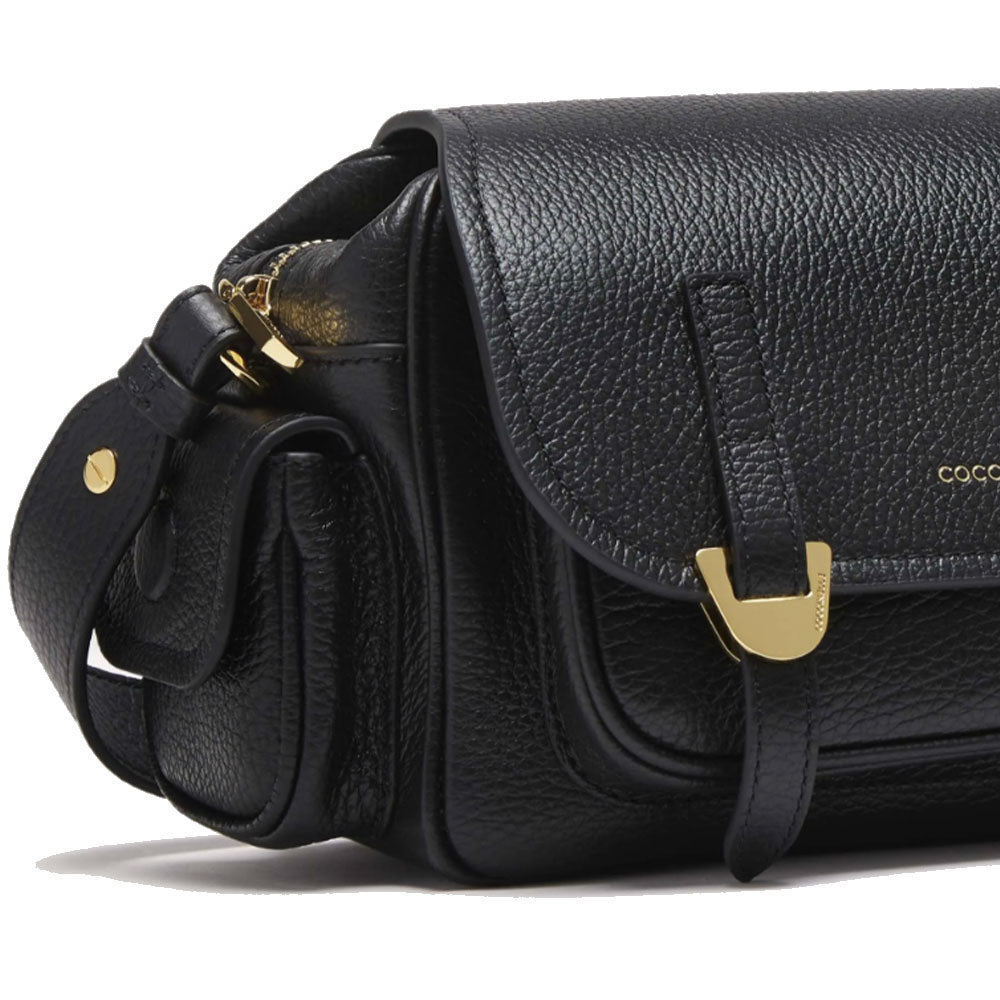 Borsa Donna a Tracolla COCCINELLE in Pelle Colore Nero linea Campus Small