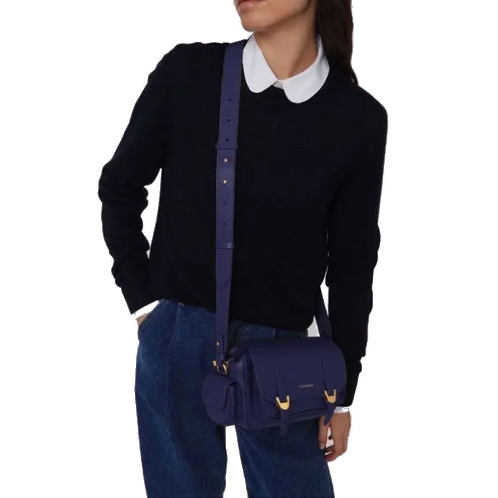 Borsa Donna a Tracolla COCCINELLE in Pelle Colore Royal Blue linea Campus Small