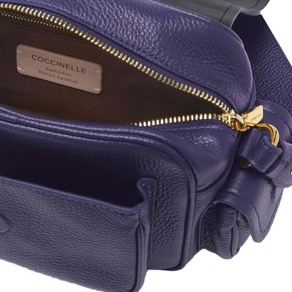 Borsa Donna a Tracolla COCCINELLE in Pelle Colore Royal Blue linea Campus Small