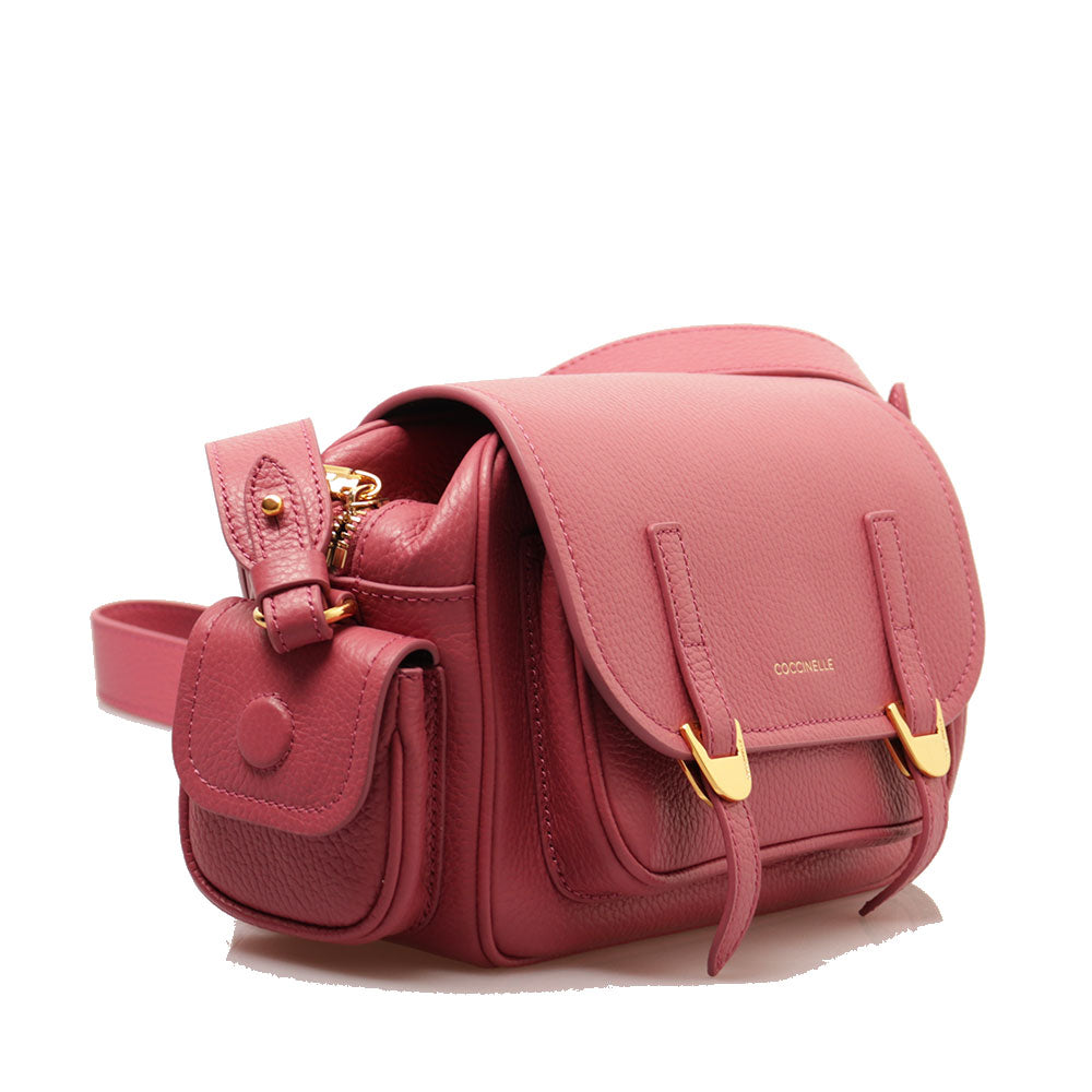 Borsa Donna a Tracolla COCCINELLE in Pelle Colore Rosewood linea Campus Small