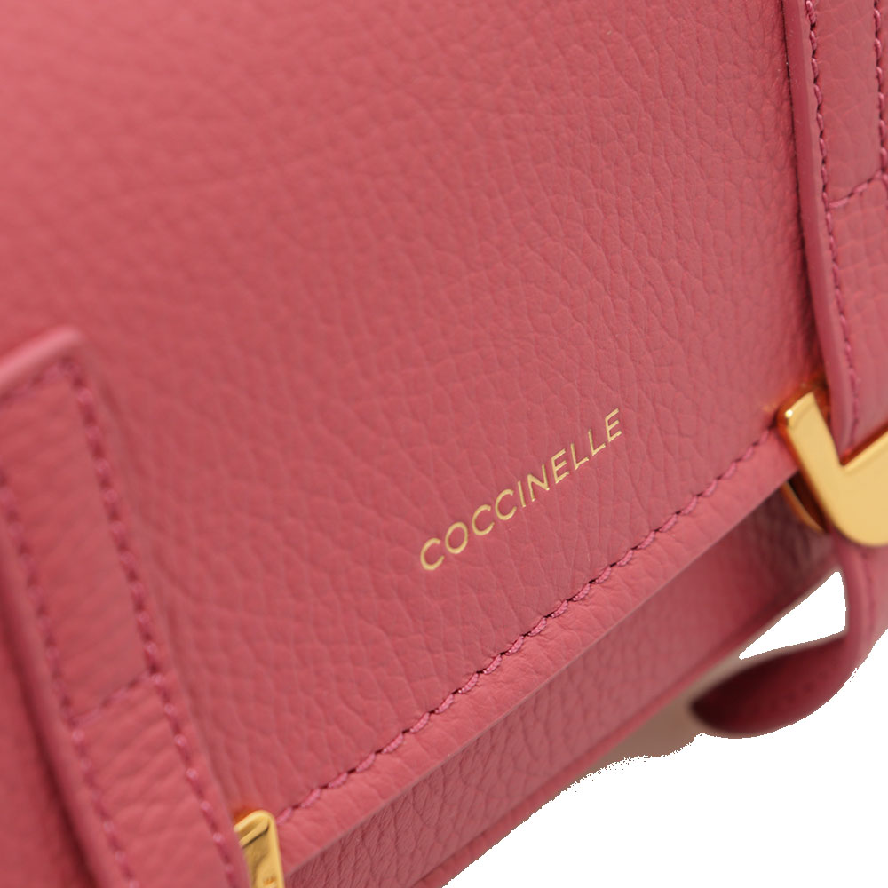 Borsa Donna a Tracolla COCCINELLE in Pelle Colore Rosewood linea Campus Small
