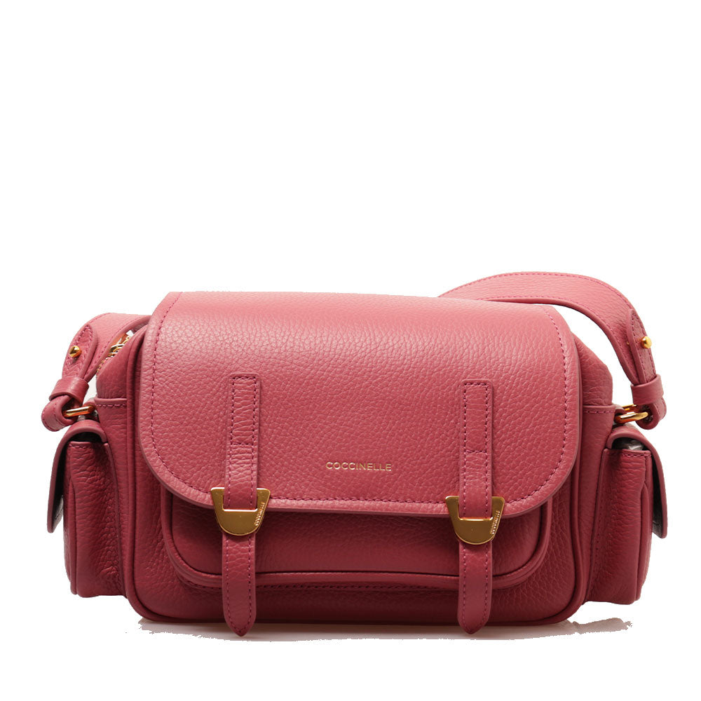 Borsa Donna a Tracolla COCCINELLE in Pelle Colore Rosewood linea Campus Small