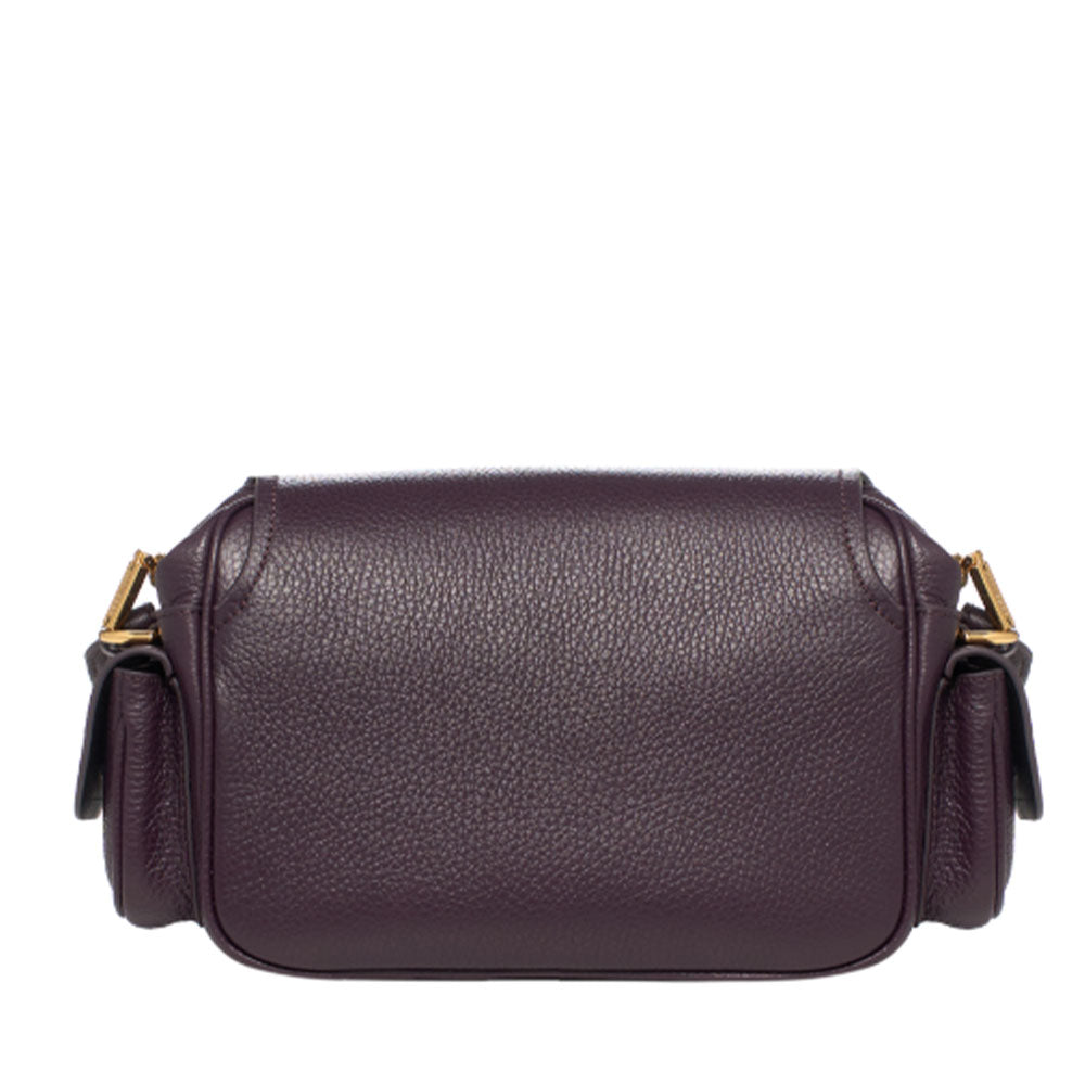 COCCINELLE Damen-Umhängetasche aus Prune-Leder, Campus Small Line