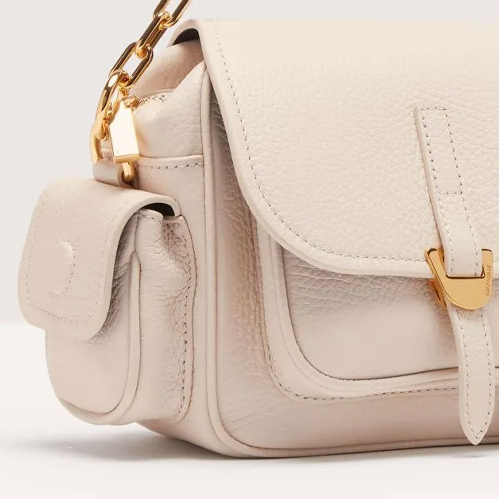 Borsa Donna a Mano COCCINELLE in Pelle Colore Lambskin White linea Campus Mini