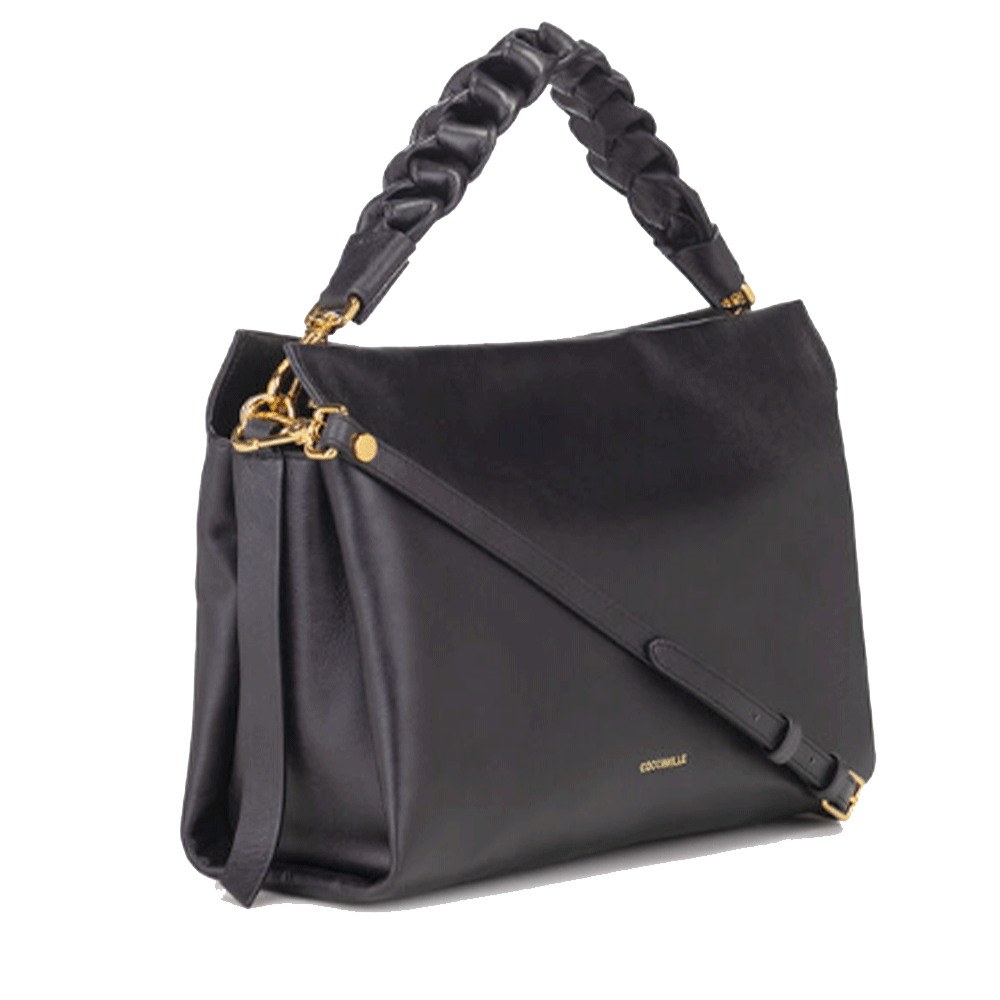 Borsa Donna a Mano COCCINELLE in Pelle Liscia linea Boheme Medium colore Nero