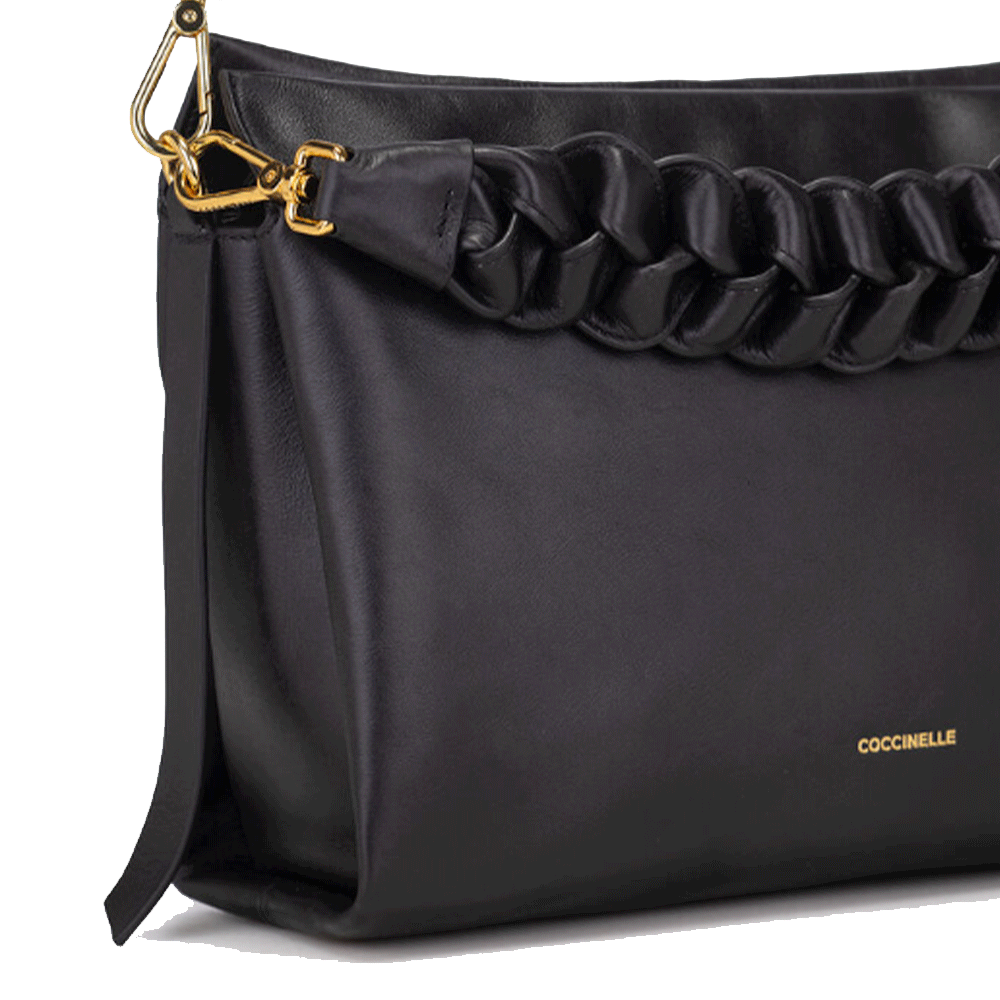 Borsa Donna a Mano COCCINELLE in Pelle Liscia linea Boheme Medium colore Nero