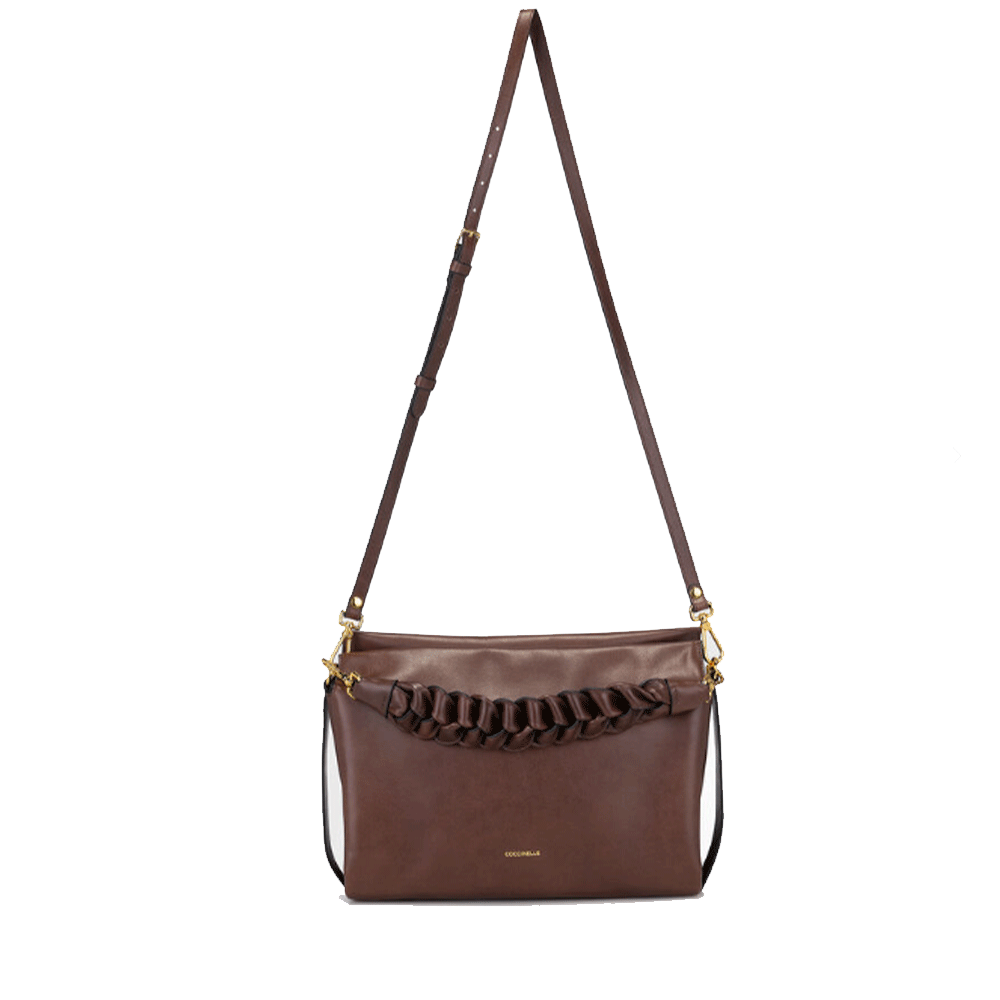 Borsa Donna a Mano COCCINELLE in Pelle Liscia linea Boheme Medium colore Fondant Brown